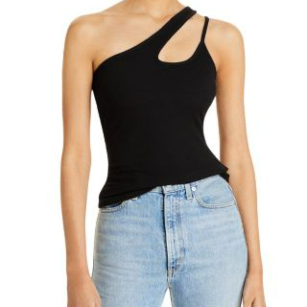 FORE Asymmetrical Tank Top In Black S